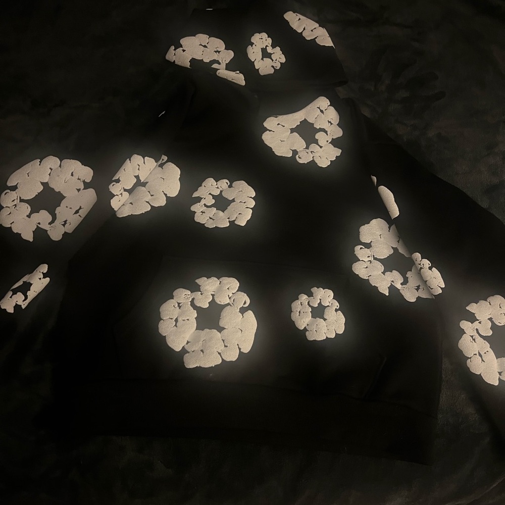 Black and White Floral Men's Sweater